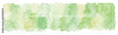 Vector colorful watercolor painting illustration photo