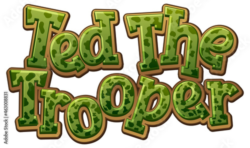 Ted The Trooper logo text design