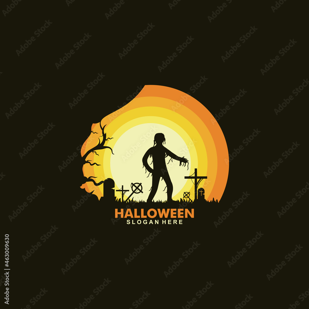 Happy Halloween logo design template illustration vector
Happy Halloween logo design template illustration vector