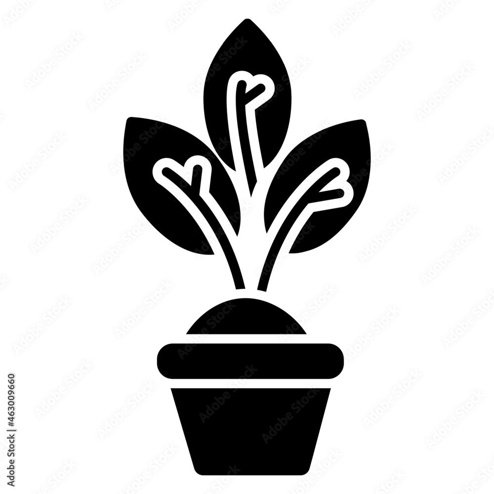 A perfect design icon of flowerpot A perfect design icon of flowerpot