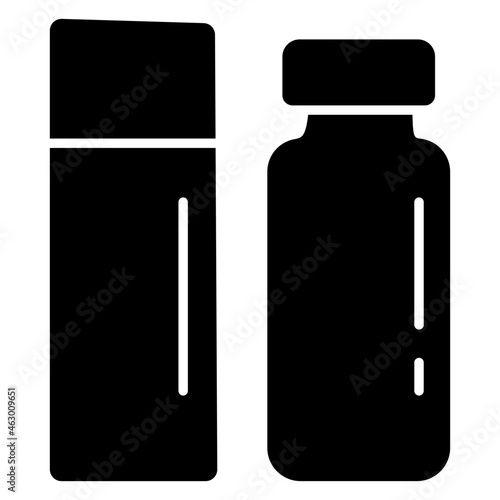 Editable design icon of refrigerator