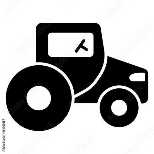An icon design of tractor, agronomy vehicle  