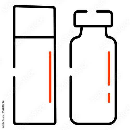 Editable design icon of refrigerator