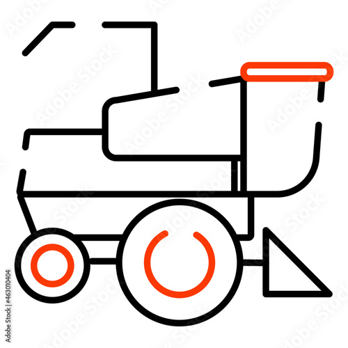 An icon design of tractor, agronomy vehicle