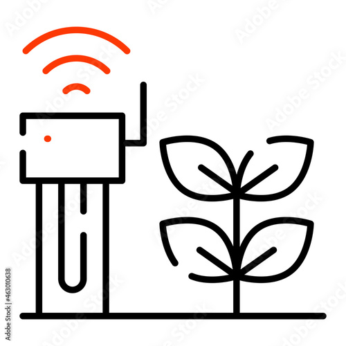 A premium download icon of smart agriculture