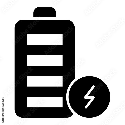 Mobile battery icon, editable vector