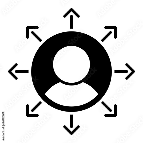A modern design icon of personal network