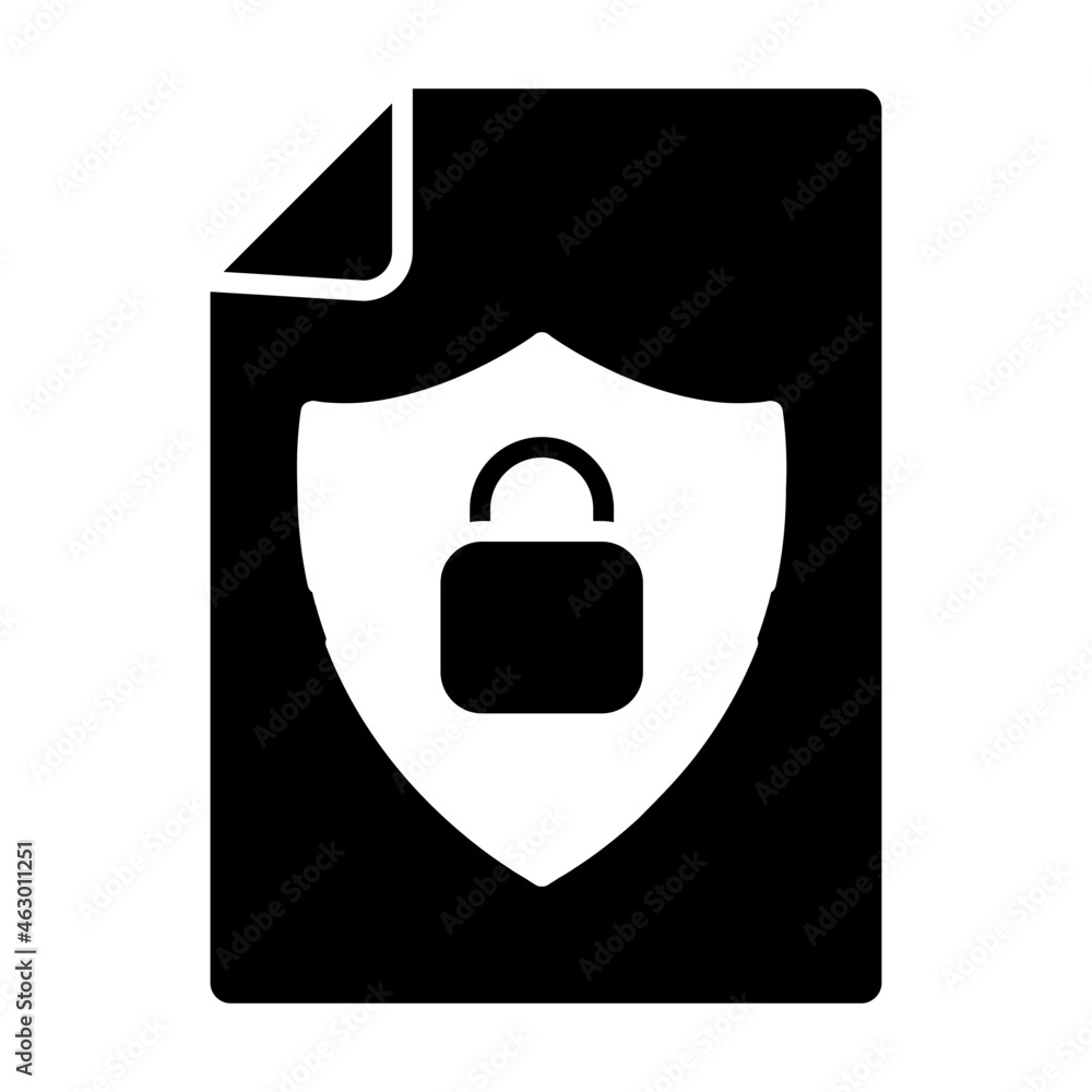 Modern design icon of locked file Modern design icon of locked file