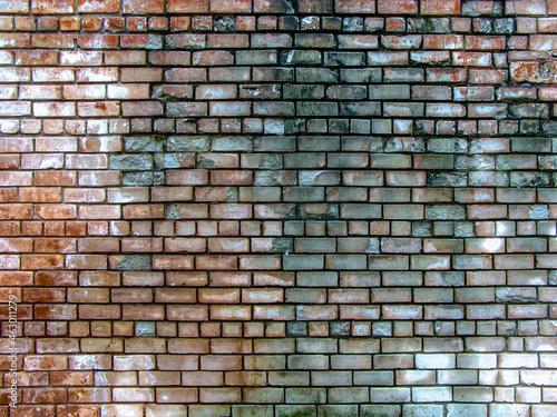 Old wall with red bricks