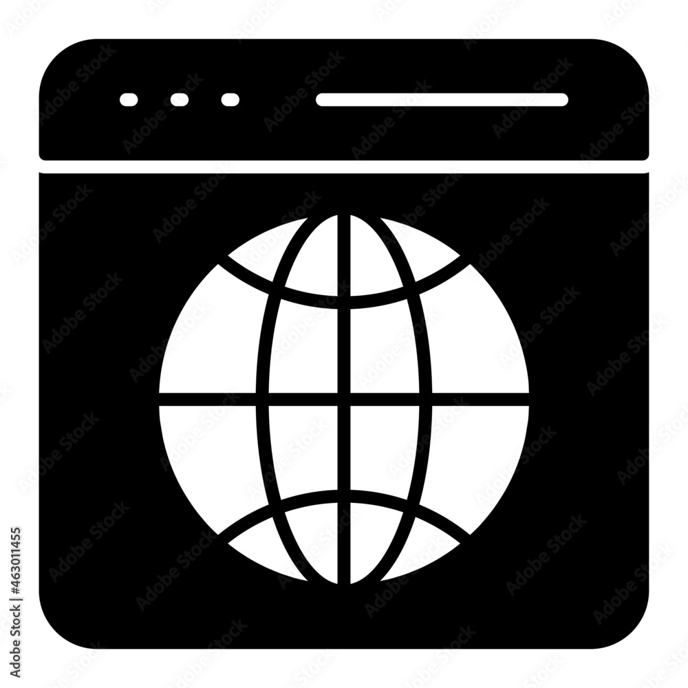 A perfect design icon of web browser