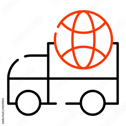 A perfect design icon of global delivery