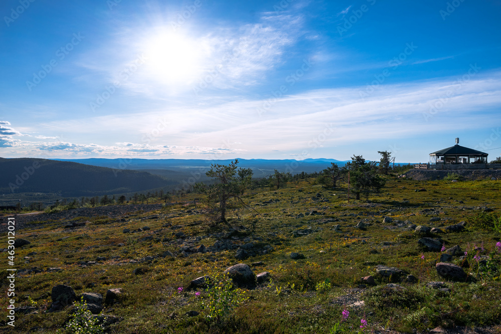 Landscape from the Levi fell, Lapland
