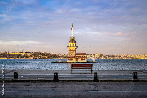 Maiden's Tower in istanbul, Turkey (KIZ KULESI - USKUDAR) photo