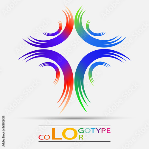 Colorful geometric vector business icon,logo, sign, symbol