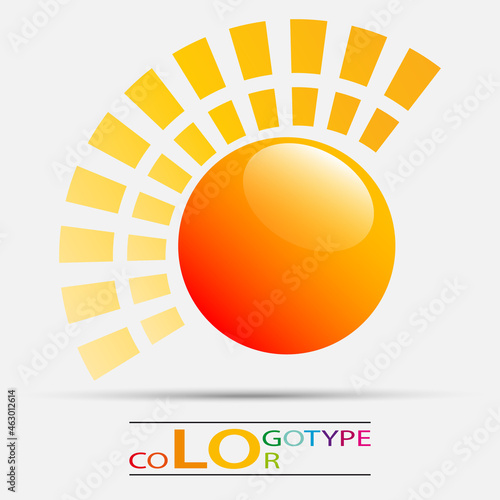 Colorful geometric vector business icon,logo, sign, symbol
