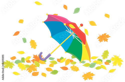 Toy kids umbrella among col...