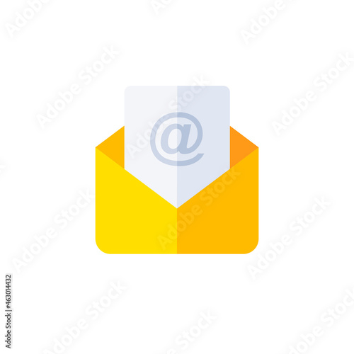 Email icon isolated on white background. Open envelope icon. Mail symbol for website design, mobile application, ui. Vector illustration. Eps10