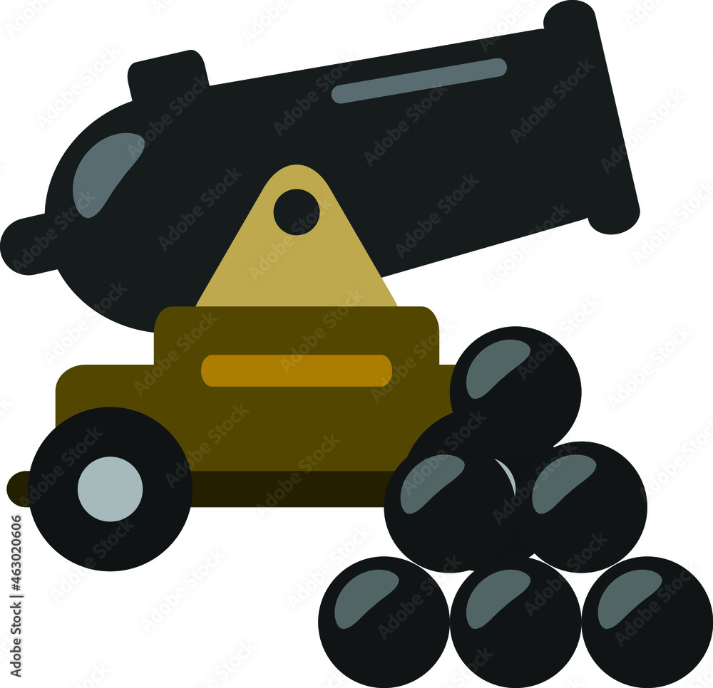 Cute cartoon pirate cannon icon element design could be used to any purposes. Cute cartoon pirate cannon icon element design could be used to any purposes.