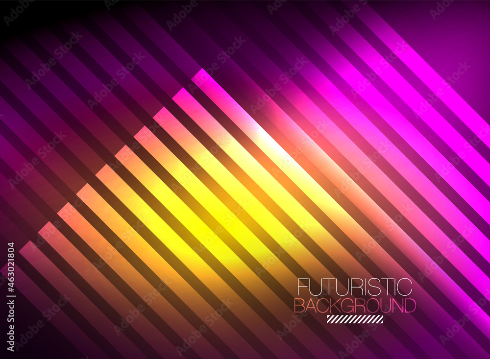 Bright neon color techno abstract background, shiny glowing neon lines in the dark background Bright neon color techno abstract background, shiny glowing neon lines in the dark background