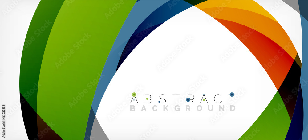 Color circle shapes, minimal geometric background. Trendy dynamic composition. Vector Illustration For Wallpaper, Banner, Background, Landing Page Color circle shapes, minimal geometric background. Trendy dynamic composition. Vector Illustration For Wallpaper, Banner, Background, Landing Page