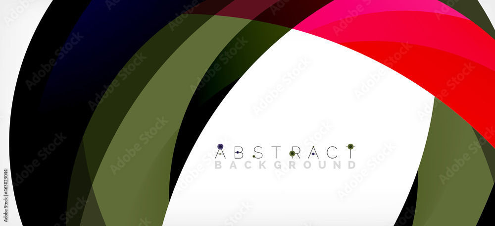 Color circle shapes, minimal geometric background. Trendy dynamic composition. Vector Illustration For Wallpaper, Banner, Background, Landing Page Color circle shapes, minimal geometric background. Trendy dynamic composition. Vector Illustration For Wallpaper, Banner, Background, Landing Page