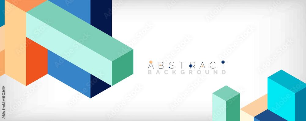 Abstract background. 3d cubes, cubic elements and blocks. Techno or business concept for wallpaper, banner, background, landing page Abstract background. 3d cubes, cubic elements and blocks. Techno or business concept for wallpaper, banner, background, landing page