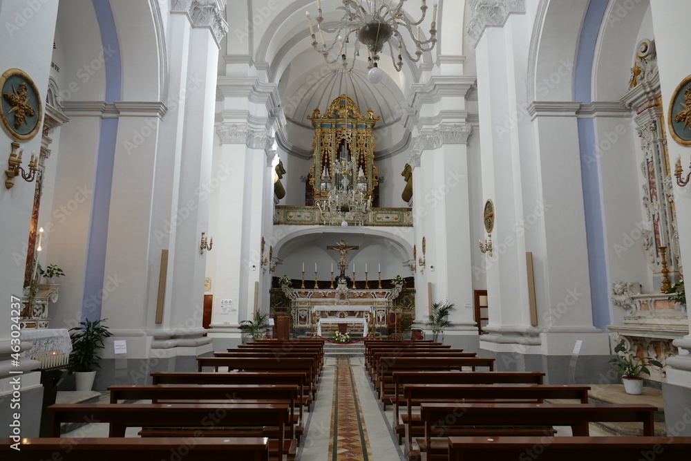 interior of San Agostino church in Matera