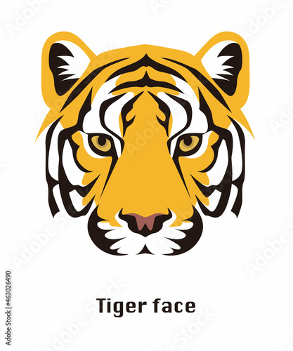 虎の顔のイラスト素材 ベクター  寅年 寅 年賀素材
