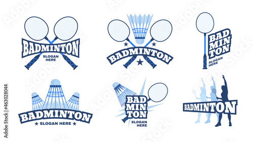 Badminton Logo Set