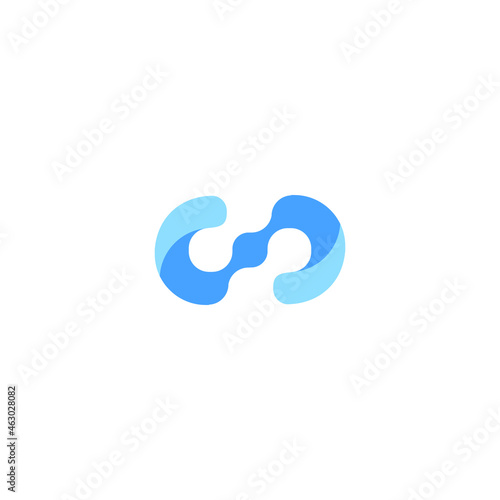 Technology infinite logo concept design vector