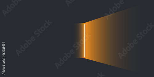 Dark Room, Half-Light, Door Slightly Ajar, Low Light Coming Through from the Outside - New Possibilities, Hope Concept with Copyspace - Symbol of Possibility, Overcome Problems, Solution Finding