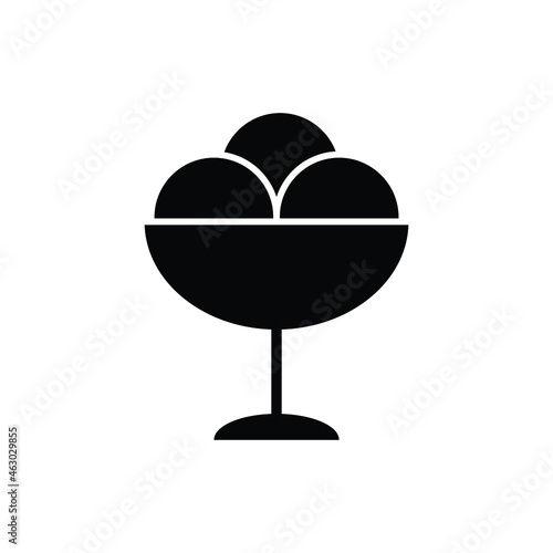 ice cream in a cap vector icon