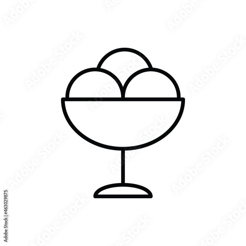 ice cream in a cap vector icon