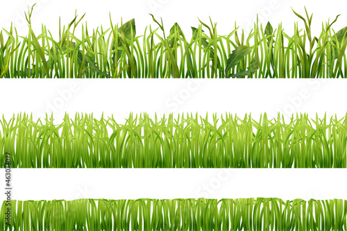 Realistic Grass Borders Set