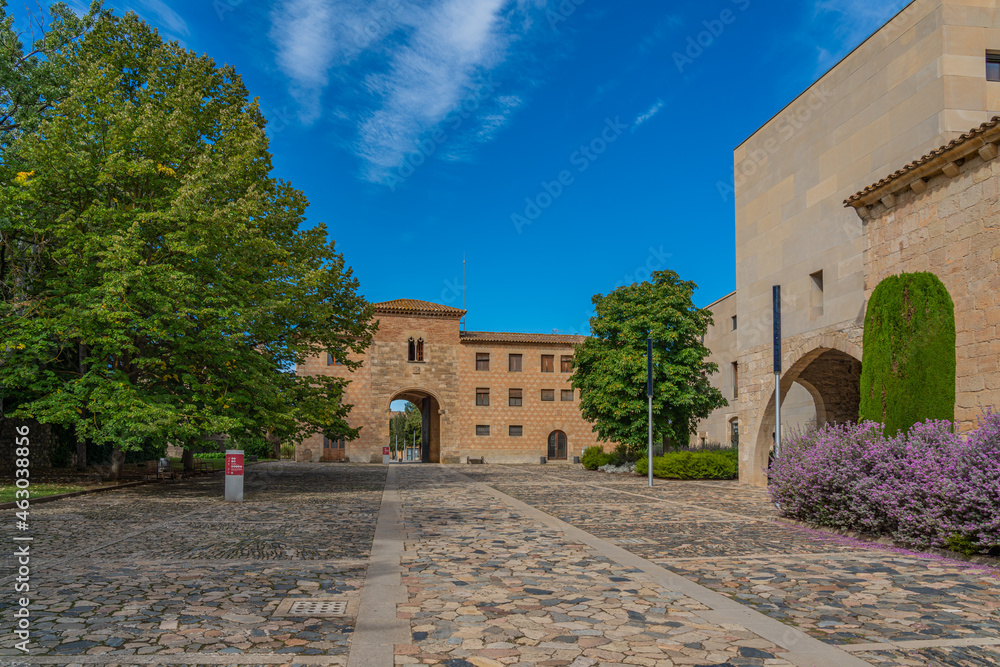 The twelfth century Cistercian monastery of Santa Maria de Poblet, Catalonia. entrance place