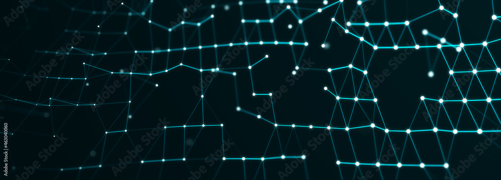 Corrupted network or connection. Abstract digital background of points and lines. Glowing plexus. Big data. Abstract technology science background. 3d rendering Corrupted network or connection. Abstract digital background of points and lines. Glowing plexus. Big data. Abstract technology science background. 3d rendering