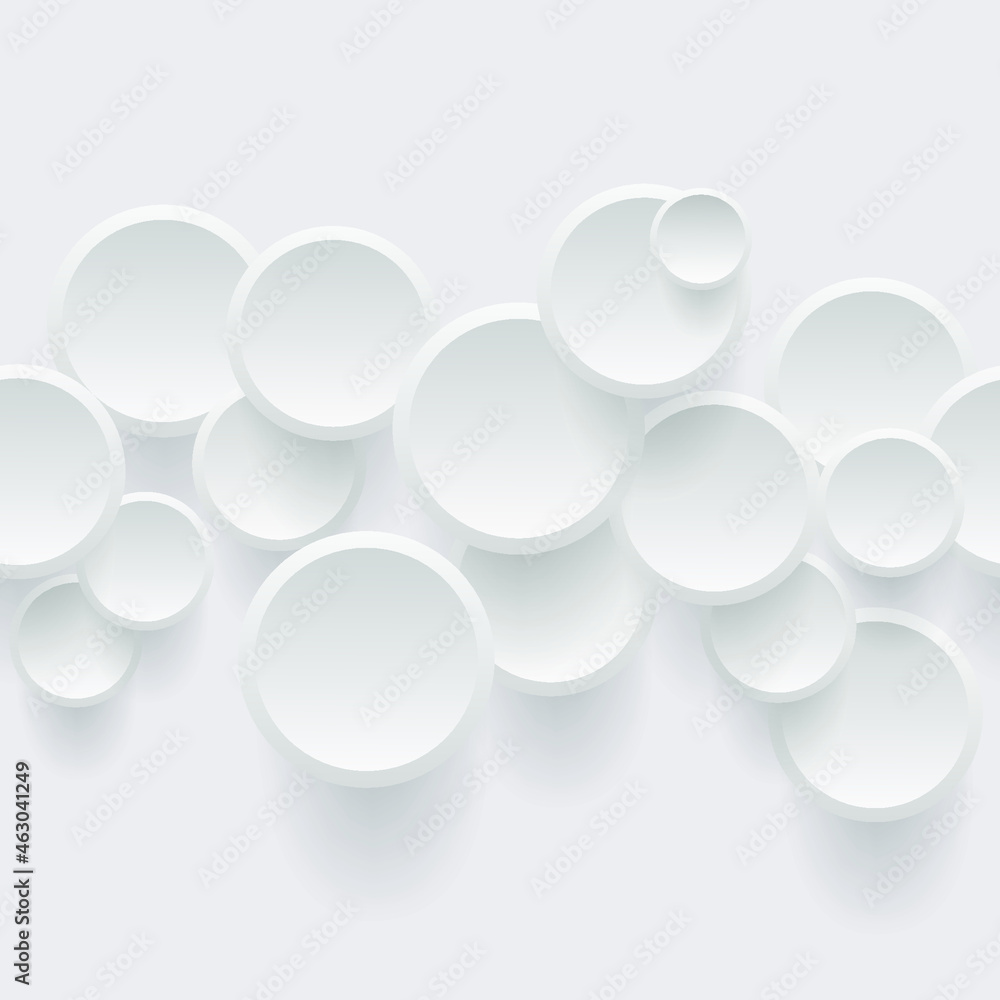 Pattern in the form of a circle of white paper with shadows on a white background. Pattern. Vector illustration Pattern in the form of a circle of white paper with shadows on a white background. Pattern. Vector illustration