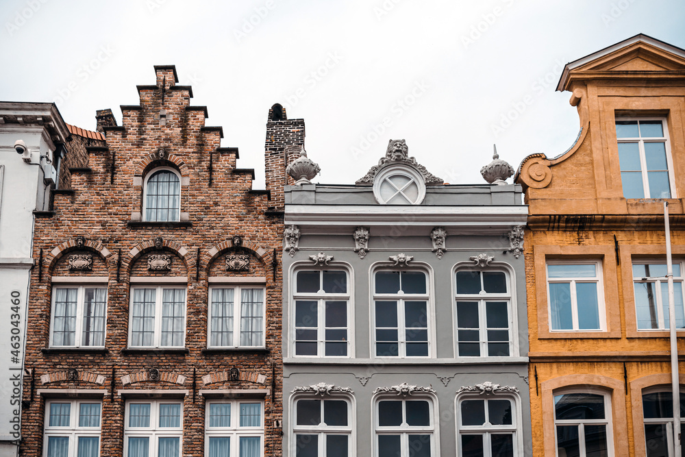 Street view of downtown in Maastricht, Netherlands.