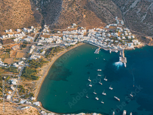 aerial view of Kamares, sifnos greek island