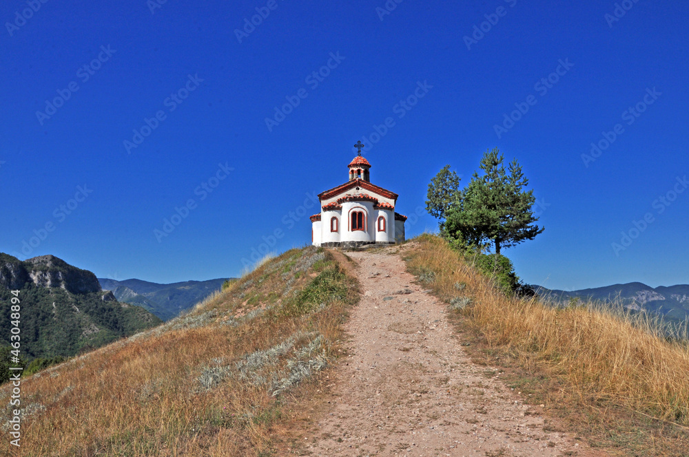 Chapel high in the Rhodope Mountains, Bulgaria