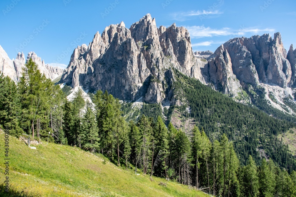 Dolomite panorama of the Catinaccio-Rosengarten group.