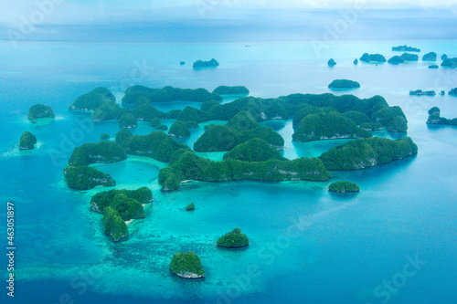 Aerial view of rock islands, Palau
