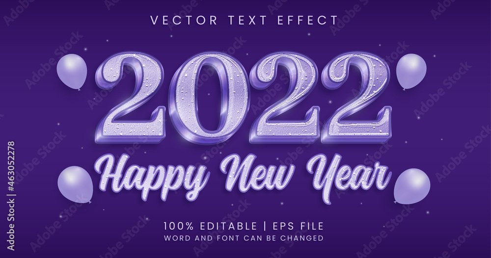 Happy new year 2022, textured editable text effect style Happy new year 2022, textured editable text effect style