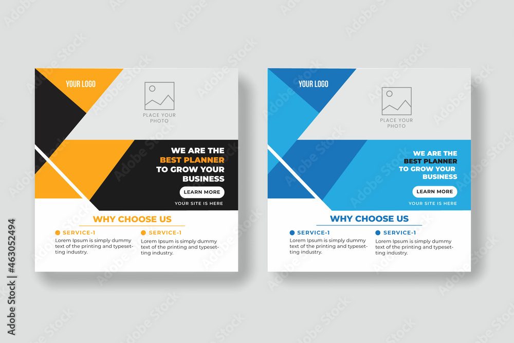 Creative business marketing banner for social media post template Creative business marketing banner for social media post template