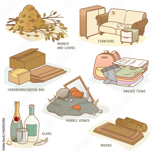 Garbage and Trash Categories Types	2