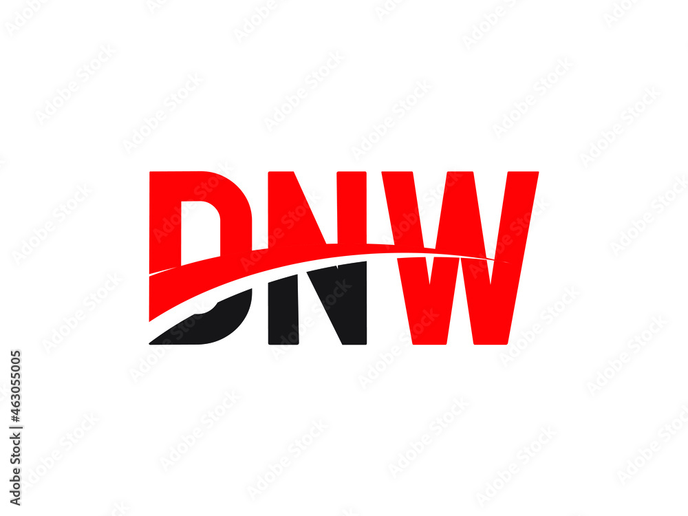 DNW Letter Initial Logo Design Vector Illustration