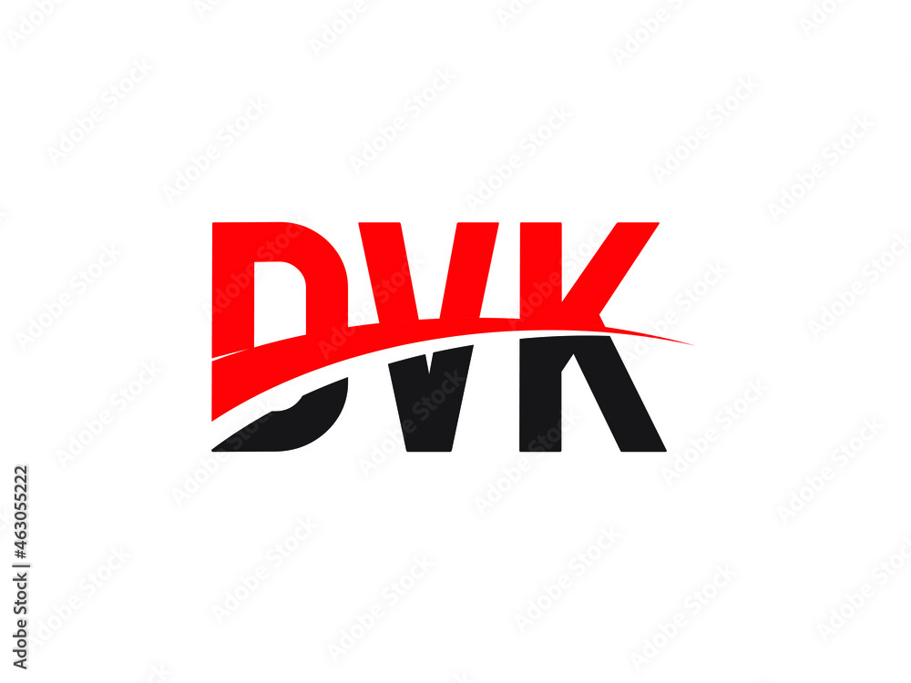 DVK Letter Initial Logo Design Vector Illustration