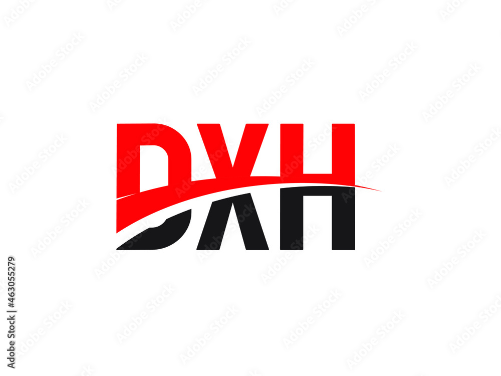 DXH Letter Initial Logo Design Vector Illustration