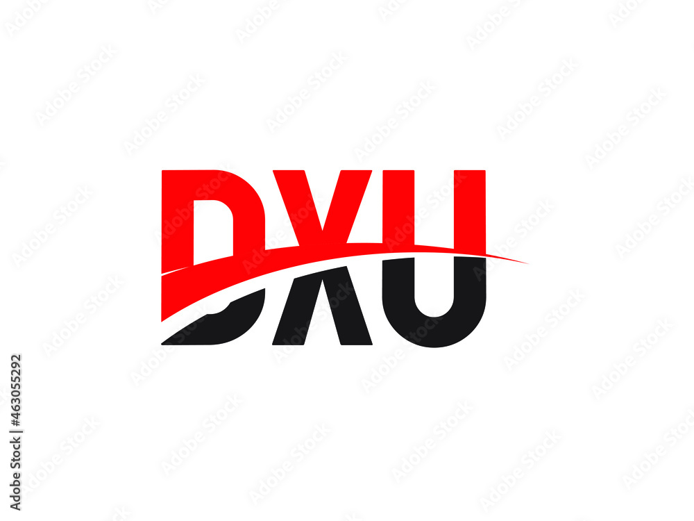 DXU Letter Initial Logo Design Vector Illustration