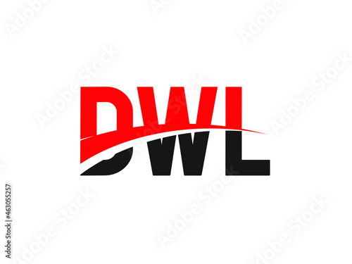 Free Download DWL Letter Initial Logo Design Vector Illustration - GFXLoad